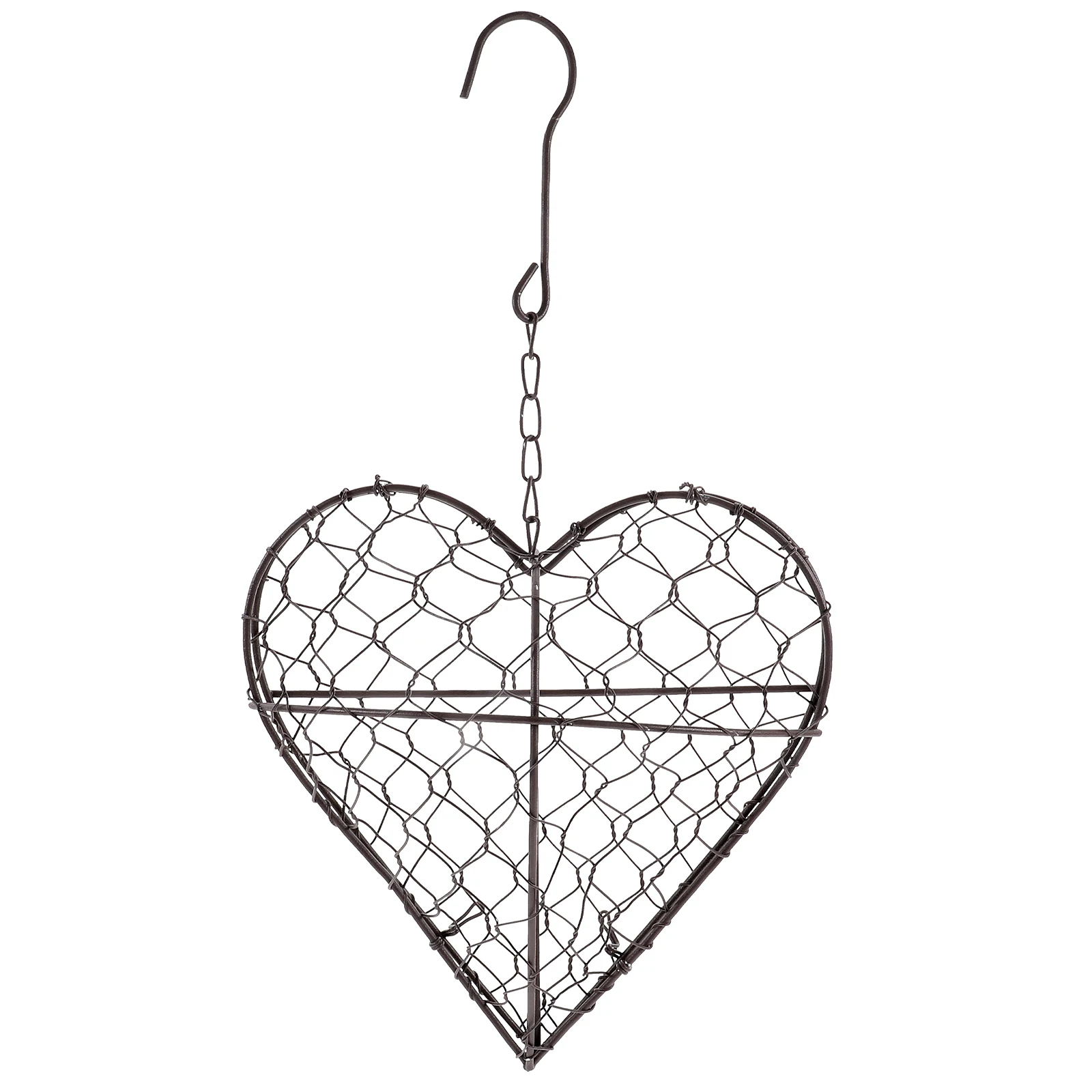 

Heart Shaped Hanging Basket Lovely Stylish Planter Cage Wall Wrought Iron Wire Pot Plants Succulent Holder Home