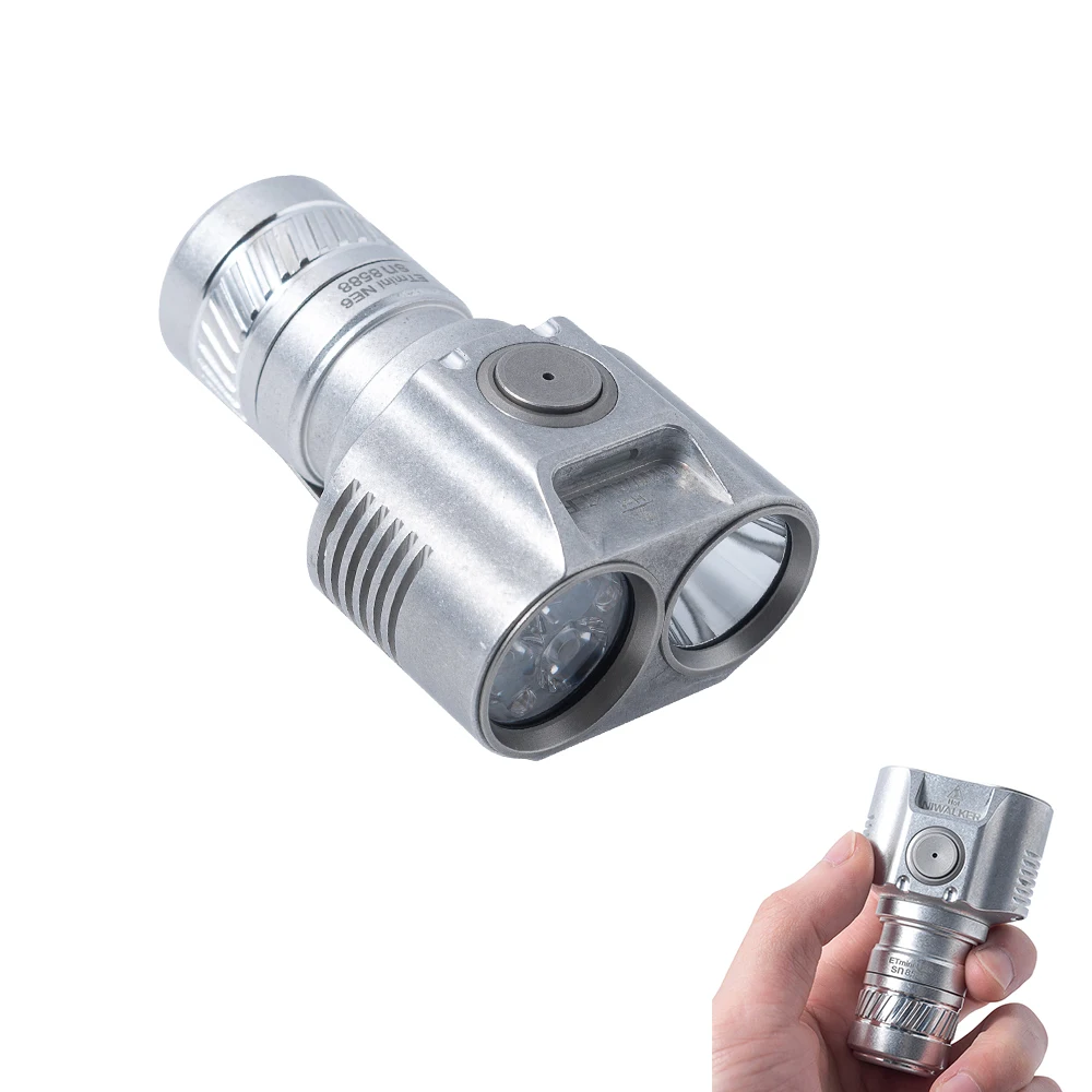 NIWALKER ETmini NE6 Dual Head 3200LM EDC Flashlight With 18350 Battery Type-C USB Rechargeable Multipurpose Mini LED Torch Outdo