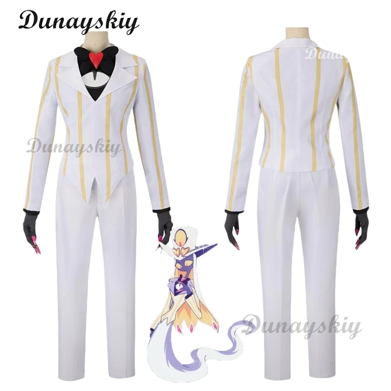 أزياء أنيمي السير بنتيو التأثيرية السير بنتيو بدلة موحدة بيضاء قبعة الزي للرجال بدلة حفلات الهالوين كرنفال مخصصة