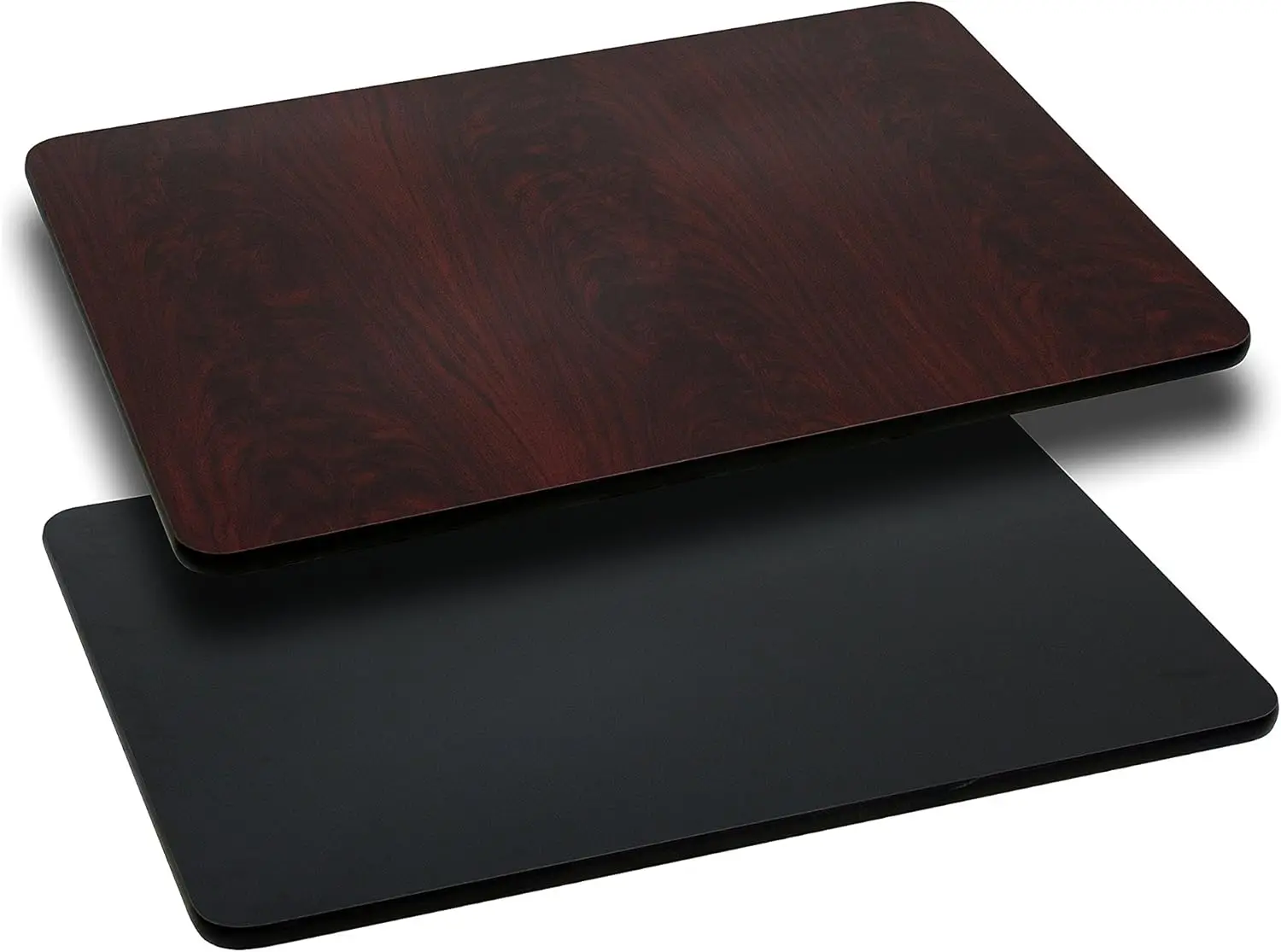 

24"x30" Rectangular Black/Mahogany Reversible Laminate Top