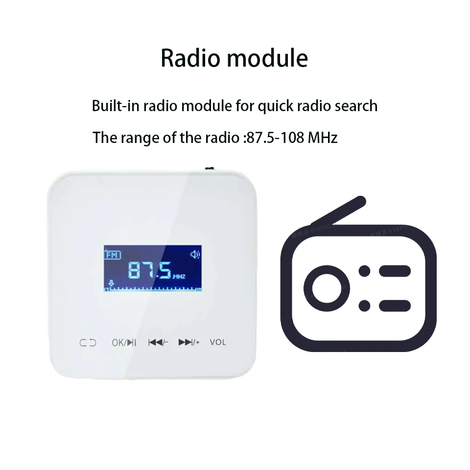 Wzmacniacz ścienny Bluetooth Mini klawisz dotykowy potężny wzmacniacz radio HiFi kina domowego nagłośnienie Audio FM USB TF AUX New