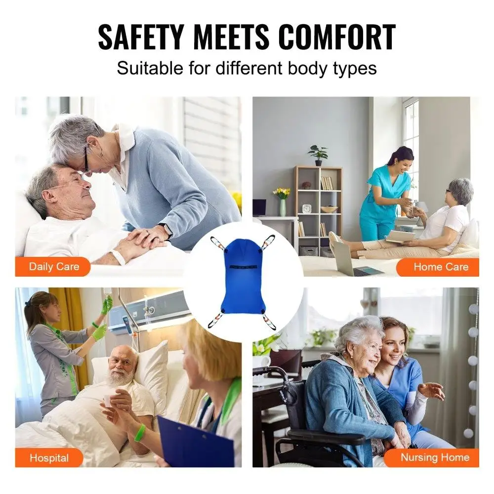 Universal Full Body Patient Lift Sling S-Size Medical Aid Support Durable Design Ergonomic Fit Adjustable Straps Patient Safety