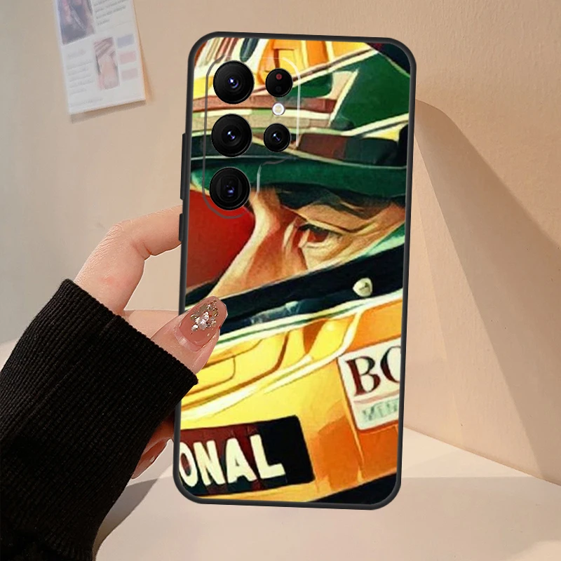 Ayrton Senna Phone Case For Samsung Galaxy S22 S21 S23 Ultra Note 20 S8 S9 S10 Note 10 Plus S20 FE Cover