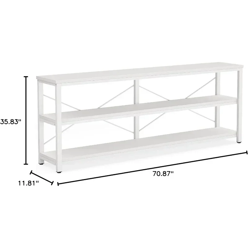 Sofa Tables,Extra Long Couch Table, Narrow Long Console Table, Entryway Table,Sofa Table with 3 Tiers Storage Shelves