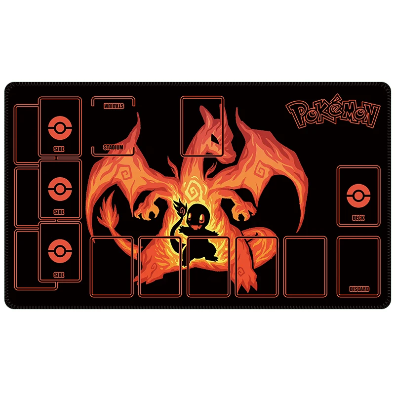 60*35*0.2cm Anime Pokemon GAME PTCG dedykowana karta PlayMat bitwa przeciw ewolucji seria Pikachu Charizard kolekcja prezent zabawka