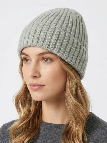 Marled Wool Beanie Women Men Knitted Cap Winter Warm Hat