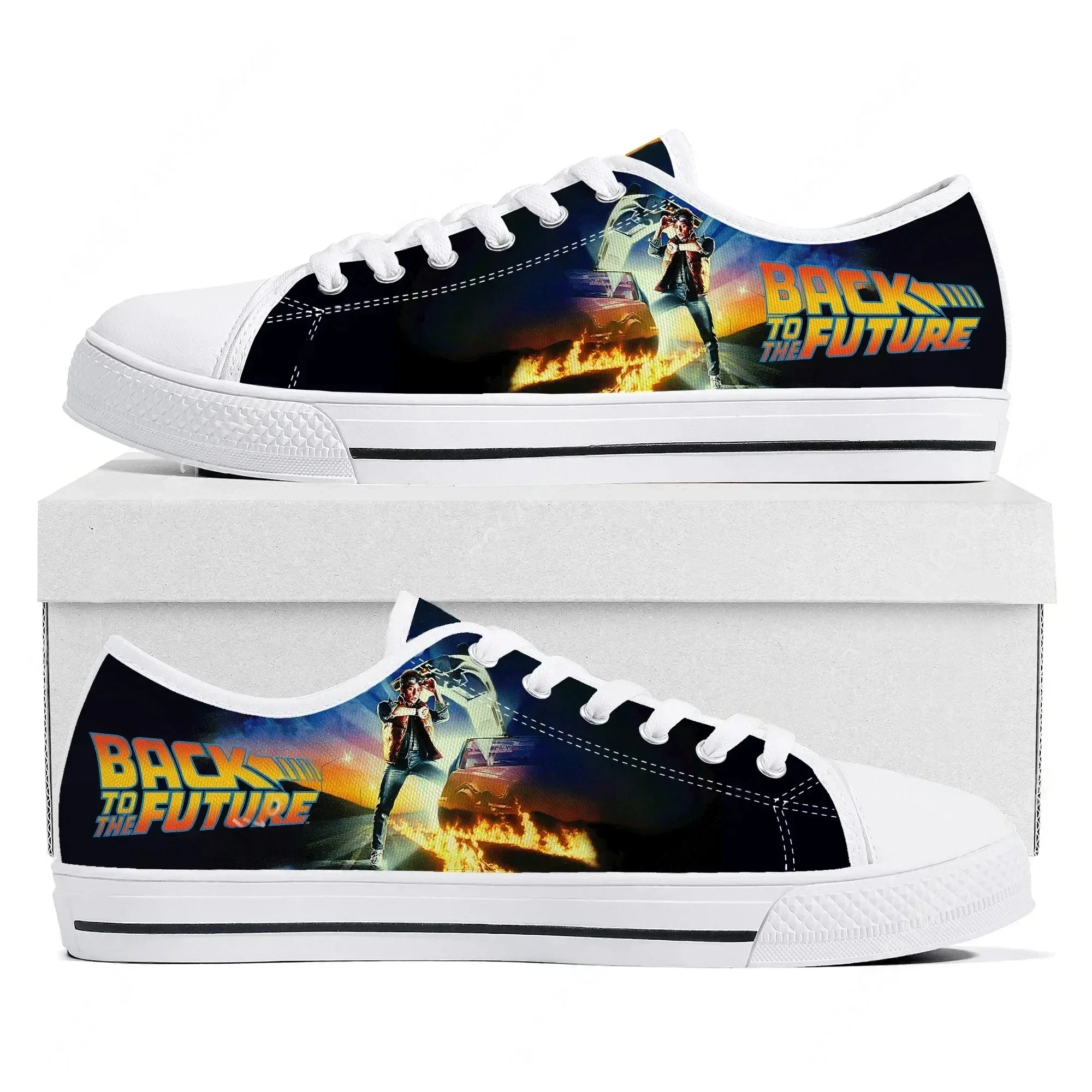 

Кроссовки Back To The Future Delorean Low Top, мужские и женские, из канваса, повседневные, на заказ, с возможностью индивидуального дизайна.