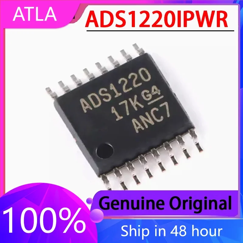 2PCS NEW Original ADS1220IPWR ADS1220 TSSOP16 24 Bit Analog-to-digital Converter Chip in Stock