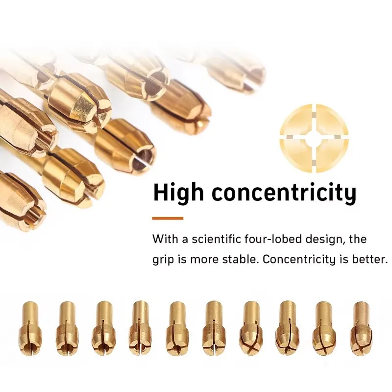 Jeu de pinces de mandrin de perceuse pour Dremel, mandrin 0.5-3.2mm M8 * 0.75mm, écrou de perceuse, mèche sans clé, tige de mandrin, outil lointain, changement rapide, lot de 11 pièces