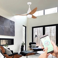 42 46 52 Inch CB Certification Smart App Wifi Ceilling Fan Light Dc Motor Remote Control Tuya Ceiling Fan With Lights