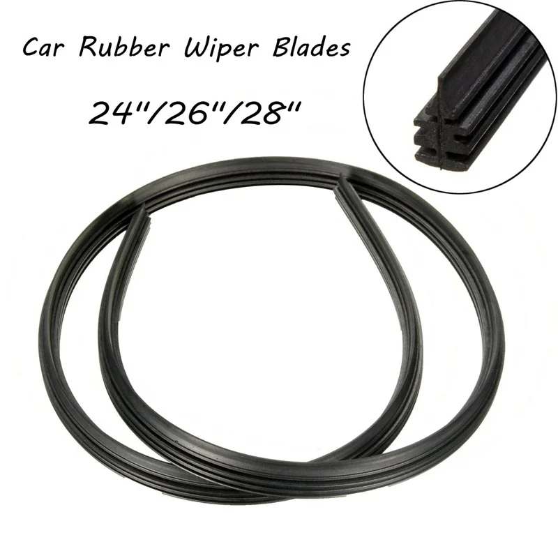 800/700/350mm Car Vehicle Soft Silicone Refills Elastic Band Windscreen Insert for Window Wiper Blades Rubber Strip Accessories