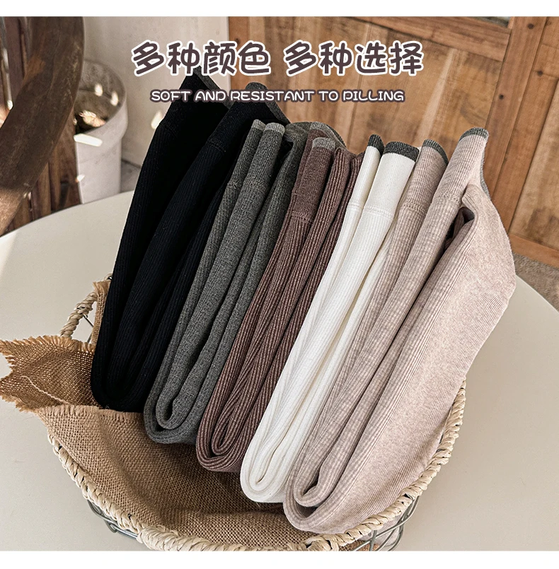 Süße Mädchen Winter Lammwolle Fleece Strumpfhosen Extra dicke Flor vertikale Streifen Strumpfhosen Ultra warme Plüsch weiche Student Kinder Leggings – Detail 14