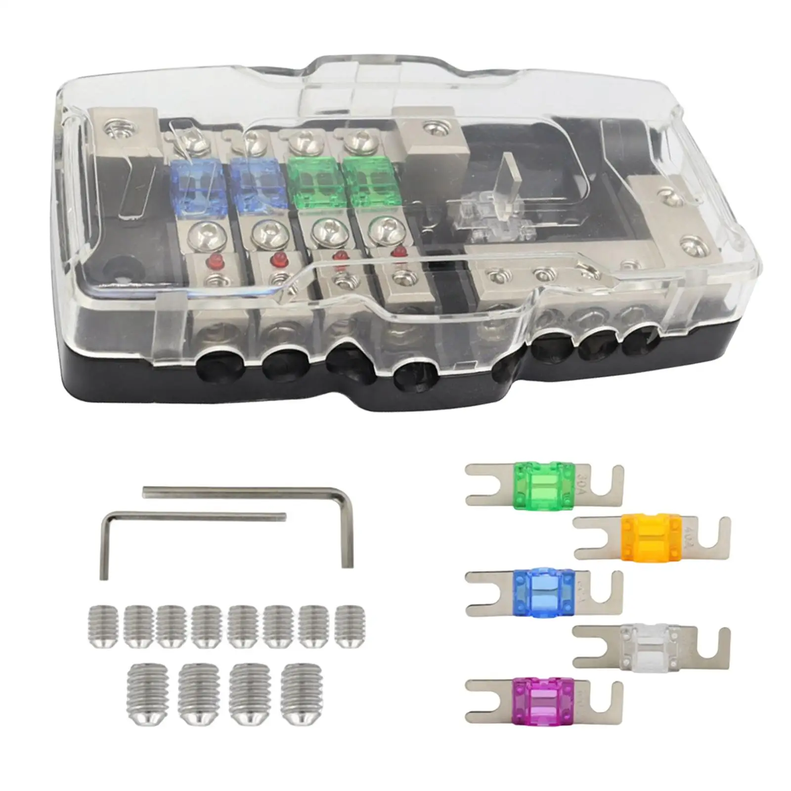 Mini 120A Anl Fuse Holder with Fuse 12V-32V DC Fuse Block for Car Audio System Protection Reset Fuse Holder Circuit Breaker view 2