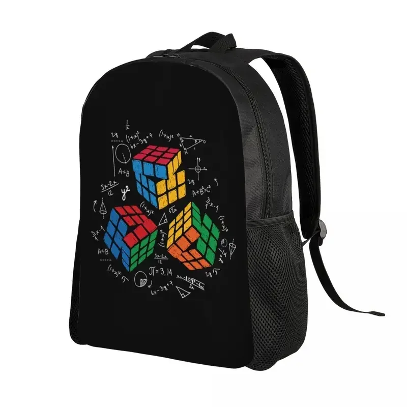 Custom Math Rubik Rubix Rubics Player Cube Math Lovers Backpack Teachers College School Bags Women Bookbag Fits 15 Inch Laptop