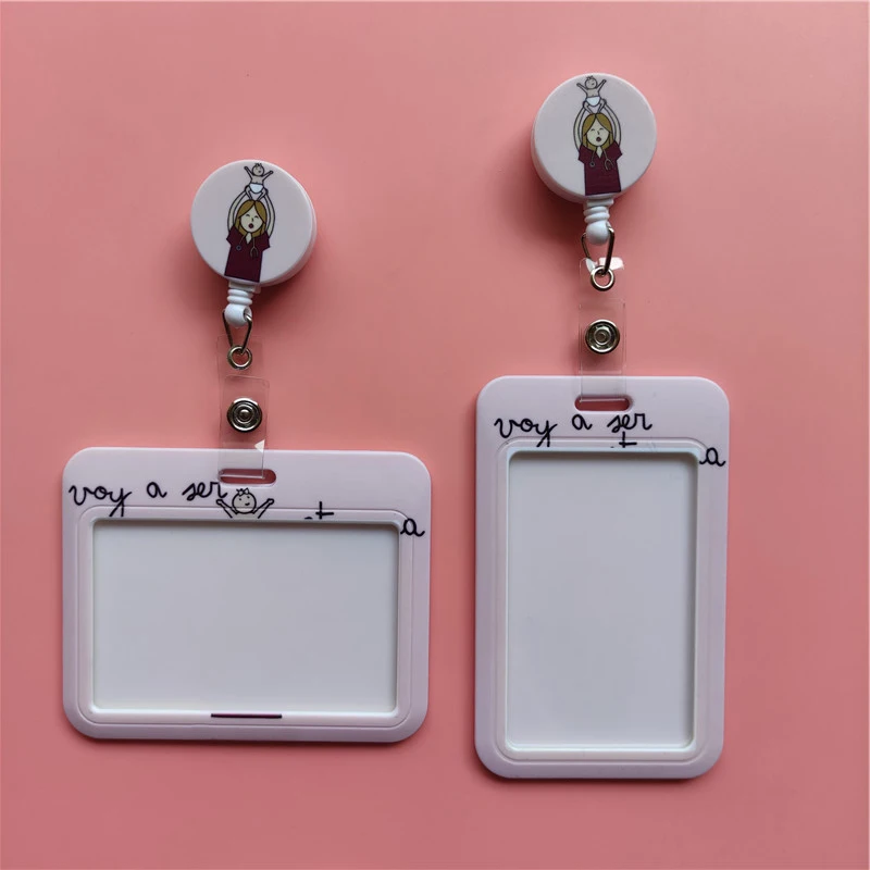 Arzt, Krankenschwester, einziehbarer Schnallen-Clip, Kartenhalter, horizontal, Business-Abzeichen, Rolle, Clip, Karteninhaber, Krankenhausarbeiter, zum Aufhängen, Ausweishalten – Detail 10
