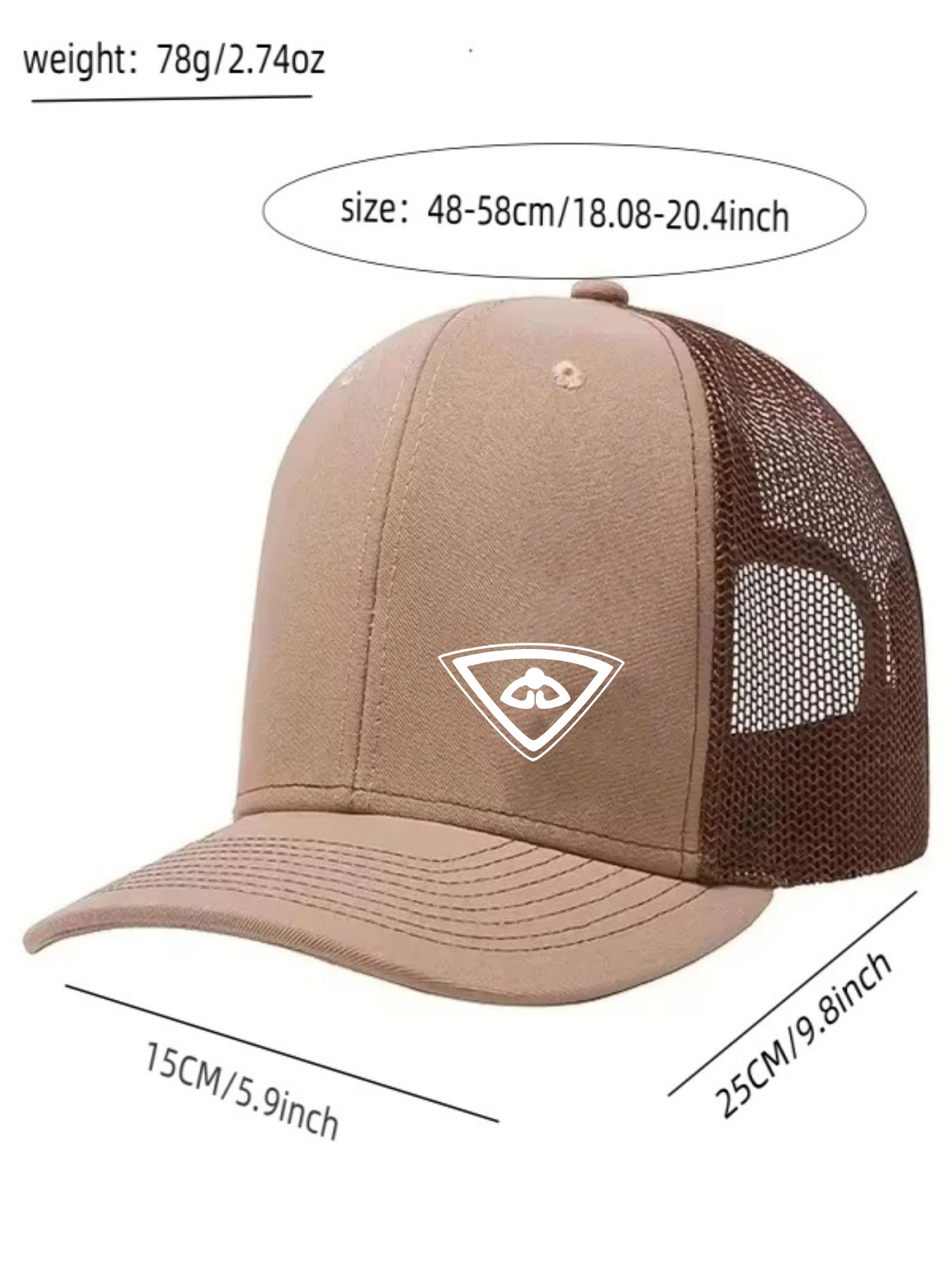 1PC Fashionable Truck Driver Hat, Prominent Logo Details, Adjustable Snap for Perfect Fit - Suitable for Daily Wear