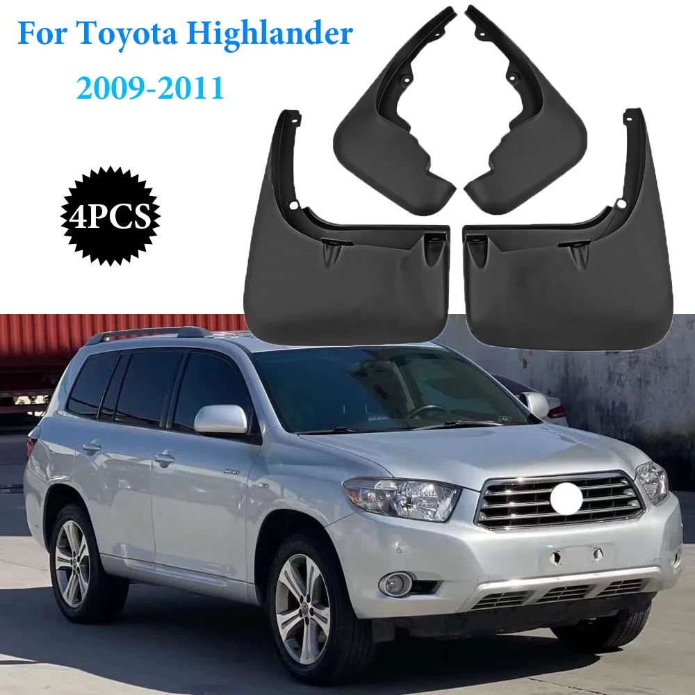 

Car-styling Mudflap 4PCS for Toyota Highlander 2009 2010 2011 Mudguard Fenders Splash Guards Front Rear Car Accessories