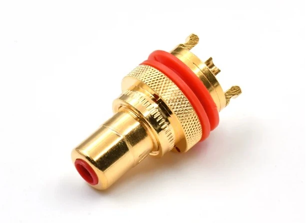 RCA Block 805-2.5 F-G Gold Plated Rhodium Plated Silver Plated Signal Block Lotus Block Socket