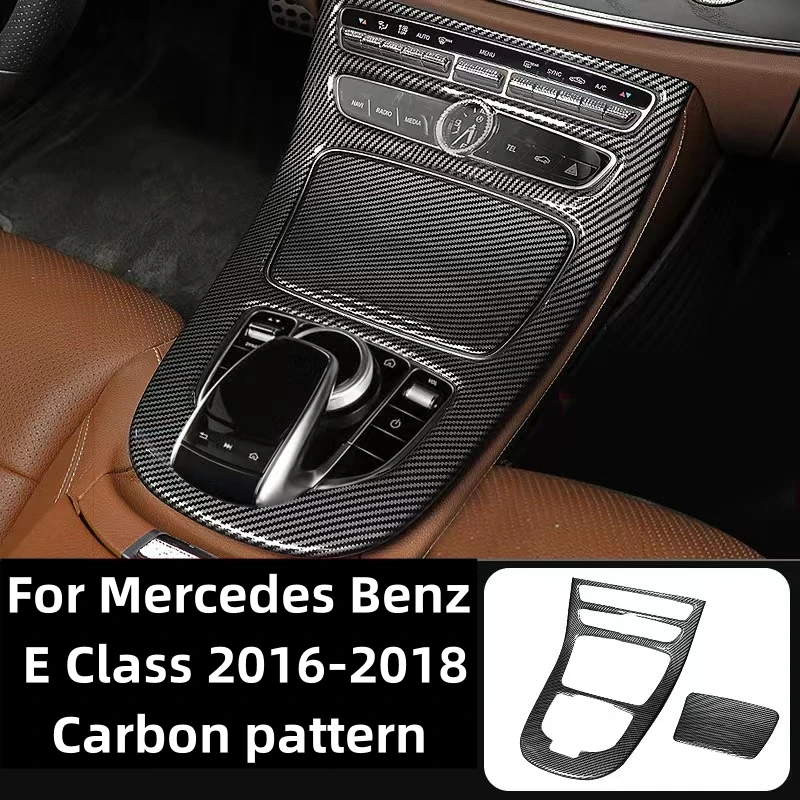 

For Mercedes Benz E Class W213 2016-2022 ABS Car-styling Interior Center Console Gear Shift Panel Cover Frame Sticker Trim