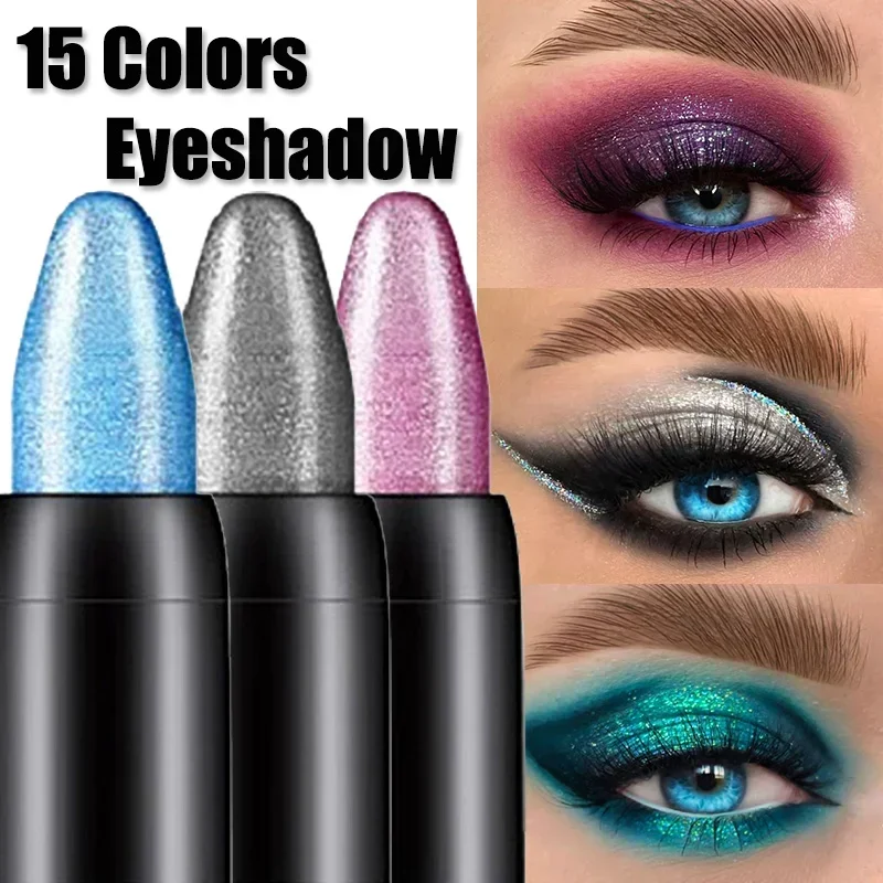 1PC Waterdichte Parelmoer Oogschaduw Potlood Stick Langdurige Glanzende Glitter Matte Naakt Eyeliner Ogen Schaduw Sticks Makeup Tools