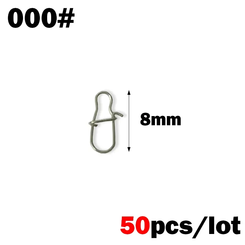 OUTKIT 50PCS Edelstahl Pin Wirbel Angeln Zubehör Stecker Locken Clip Rollen Wirbel Meer Angelgerät