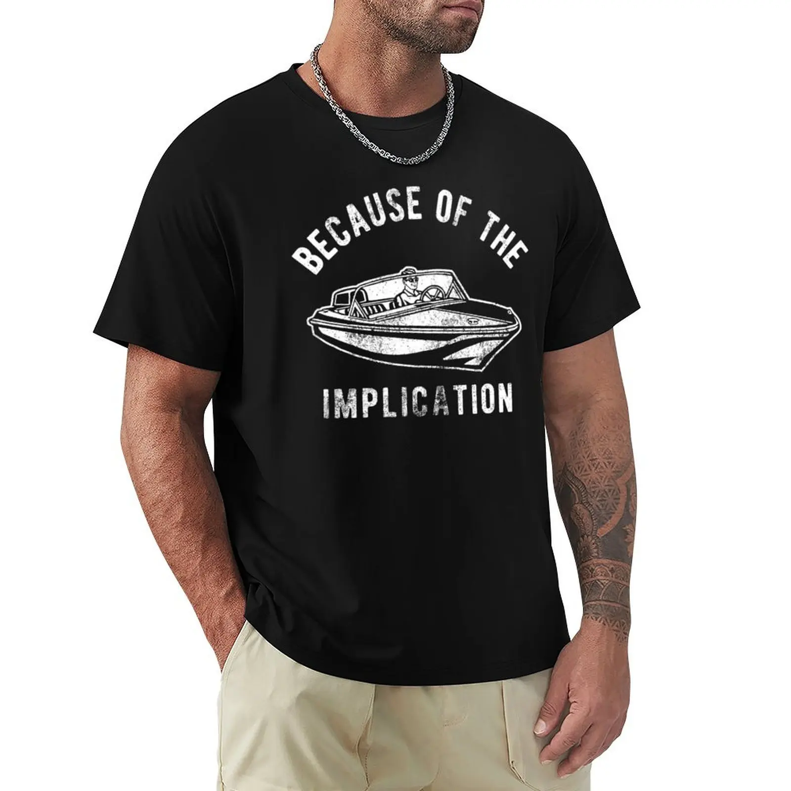Because of The Implication T-Shirt Daily Wear Plain Short Sleeve Shirt