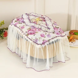 Lace Dustproof Cover Polyester Air Fryer Dust Cover Electric Rice Pot Cover Oilproof Kitchen Pressure Cooker Protector Cover New