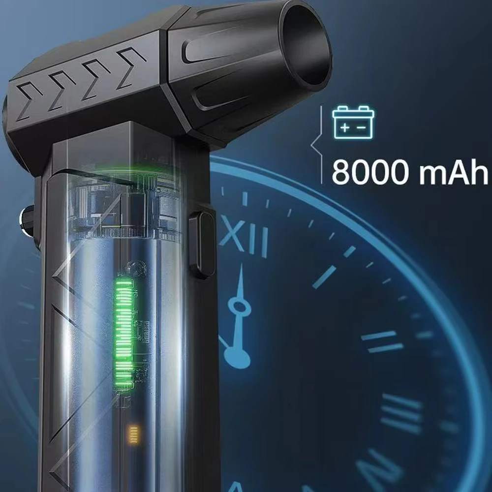 260000 دورة في الدقيقة توربو مروحة منفاخ نفاث فراغ تهب/شفط قابلة للشحن منفاخ هواء قوي 8000 مللي أمبير منفضة هواء مضغوط مروحة عنيفة #4