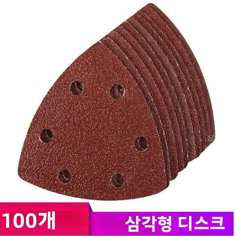 100 PCS Triangle Sandpaper - 90mm 6 Holes Delta Sander Hook & Loop Sanding Disc Abrasive Tools for Sanding Grit 40-400