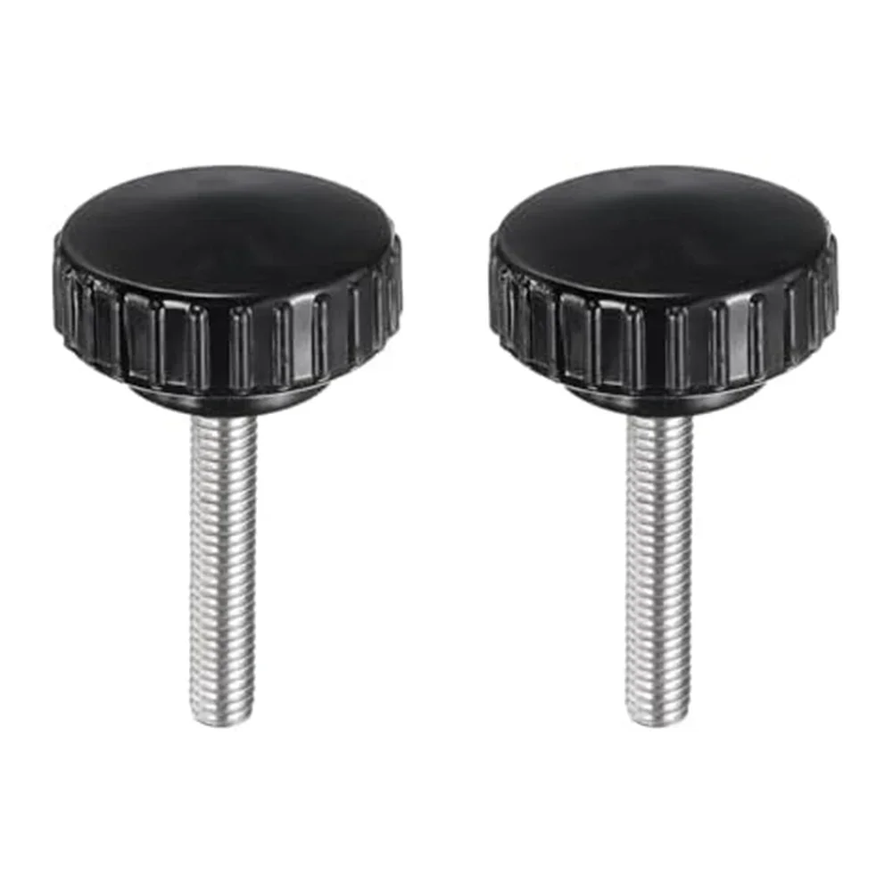 

2pcs M6x35mm Thumb Screws External Thumb Screws Plastic Button Head Screws For Saws Drill Presses Lathes Milling Fixtures