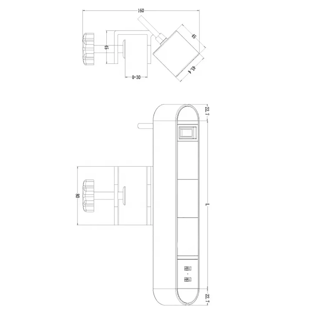 US Plug Tabletop USB Socket Desk Edge Clamp On Power Strip Electrical Janpan Sockets 3 Outlet Mexico Table Mountable Home Office