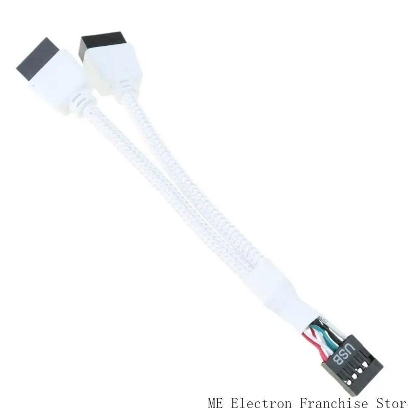 T5EA USB 2.0 9PIN에서 이중 ~ 듀얼 9 핀 차폐 케이블 향상 신호 안정성 15cm