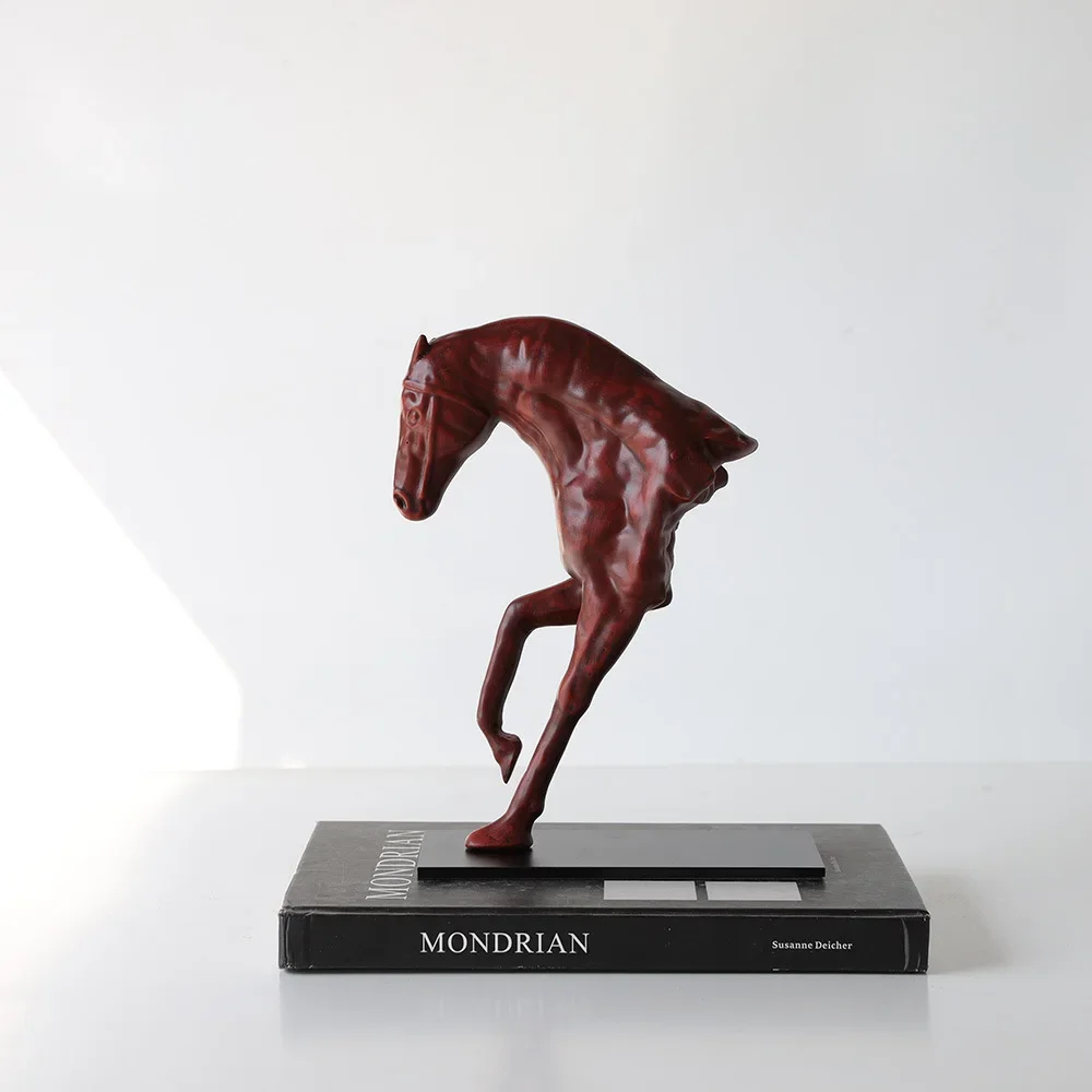 Resin Handicrafts Simulation Animal Sculpture Horse Head Ornaments Horse Decorative Figurines Home Decoration Accessories