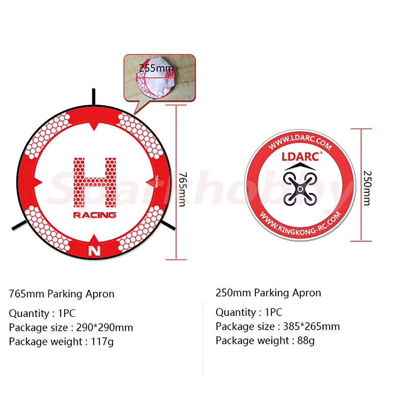 LDARC 765mm 250mm grembiule da parcheggio attrezzatura pad DJI Mavic DJI Phantom RC FPV Racing Tinywhoop elicottero Quadcopter condotto droni