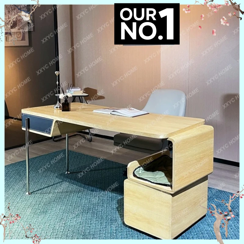 

X-S Personalized log wind Solid wood study writing desk Pet desk HG