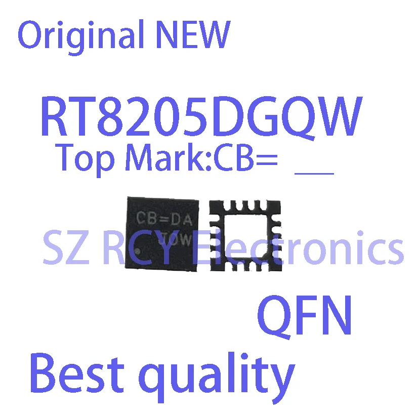 (5 PCS)NEW RT8205DGQW RT8205D Top Mark CB= XX QFN Chipset