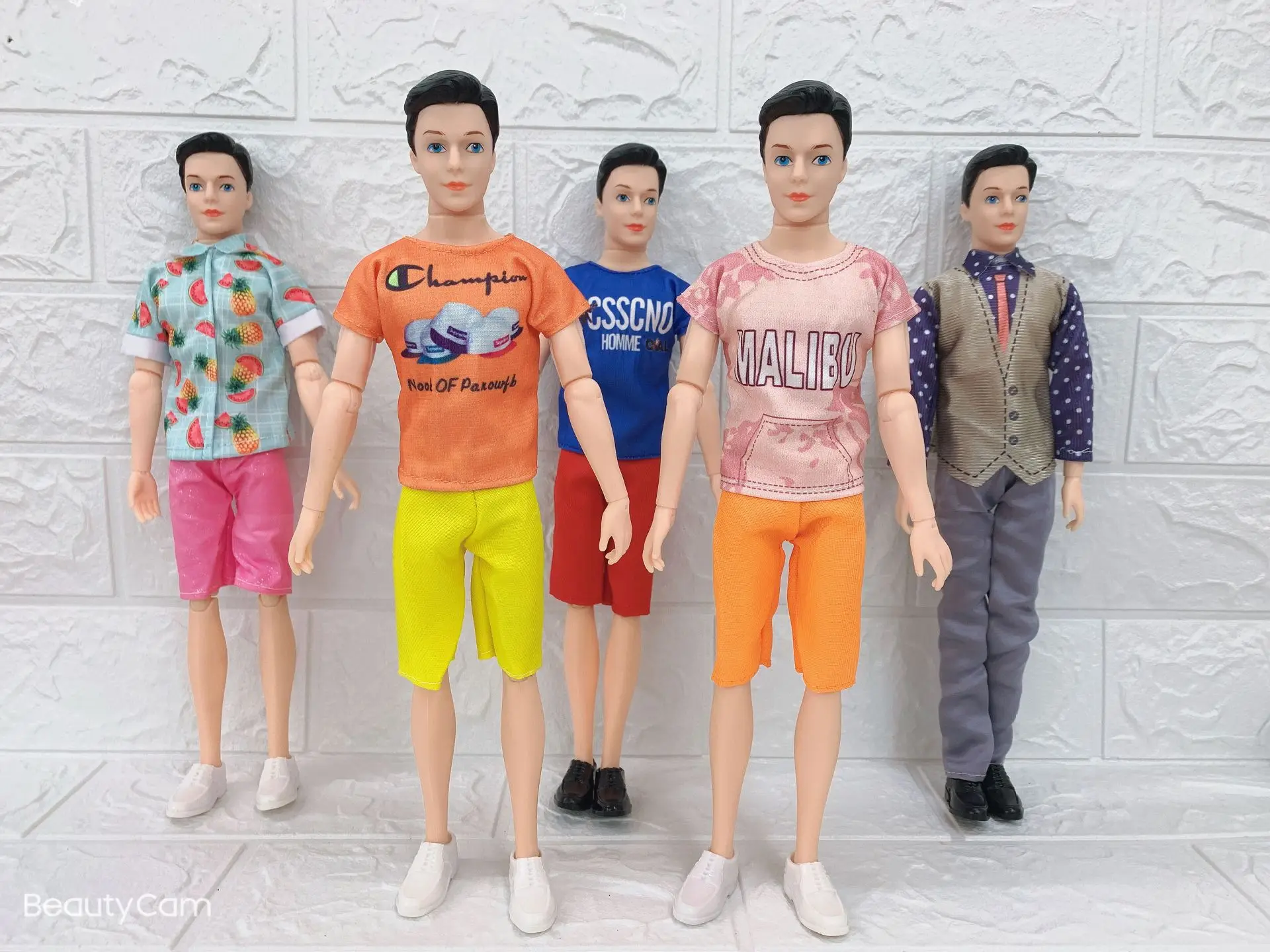 1 Set Ken Doll Clothes Casual Suit Short Pants Shirt Fashion Summer Suit Doll Boyfriend Ken Clothes for 30cm Doll Accessories