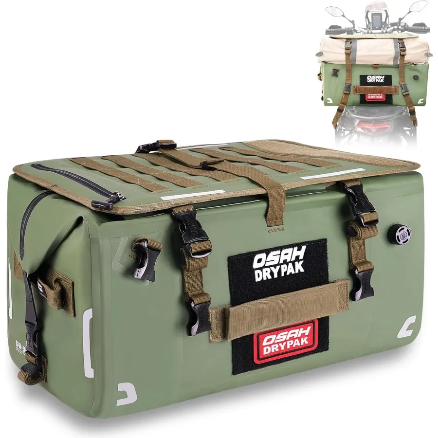 

Водонепроницаемая сумка для мотоцикла, водонепроницаемая спортивная сумка 40 л с регулируемыми лямками для безопасного путешествия, кемпинга, рекламы