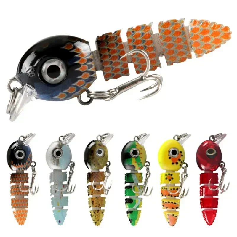 

Fishing Lures Bait for Bass Trout Bionic 5 Section Fish Baits Segmented Bionic Fishing Lure Sinking Swimbaits Hard Bait Tackle