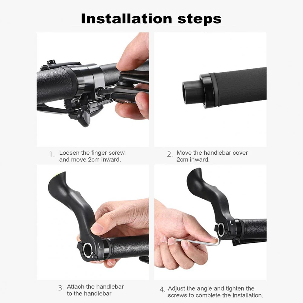 Ergonomic Design Bicycle Bar Ends Bike Handlebar Extender 21.8-22.2mm Handlebars Bar End Grip for MTB Road Bike Cross-Country