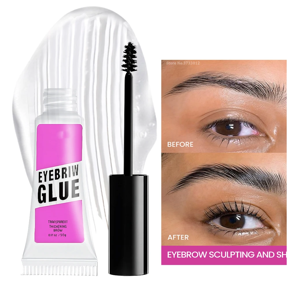 Crema per lo styling delle sopracciglia trasparente Impermeabile 3D Trucco ad asciugatura rapida Sopracciglio Sculpt Mascara Naturale Wild Brow Impostazione Gel Cera Cosmetici