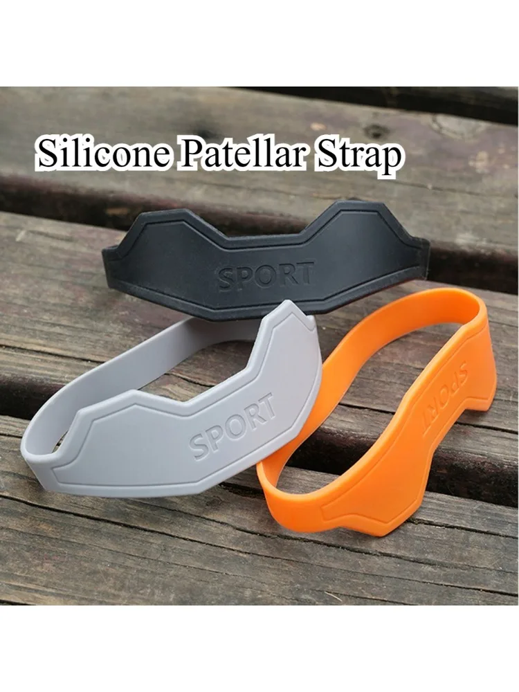 Genouillère élastique en Silicone, 2 pièces, avec sangle rotulienne, Support de genou de sport, protection du genou, course à pied, basket-ball, corde à sauter, Fitness