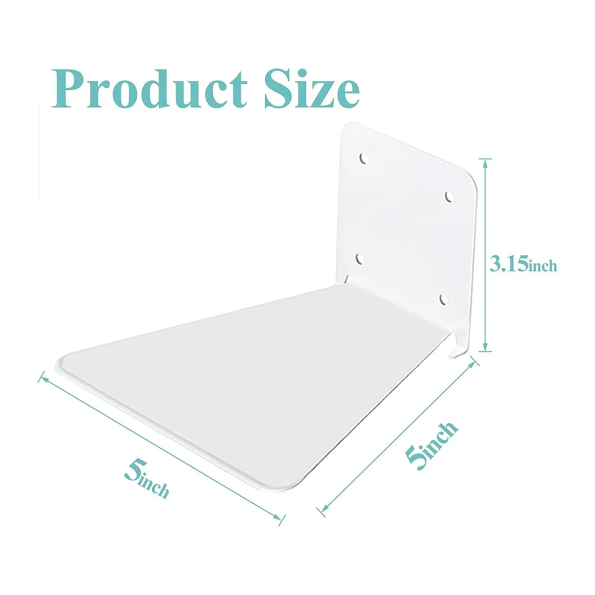 

NEW Invisibility Floating Bookshelf - Wall Mount Metal Shelves for Room, Bedroom Bookcase, Small Bookshelf with Design 4pcs