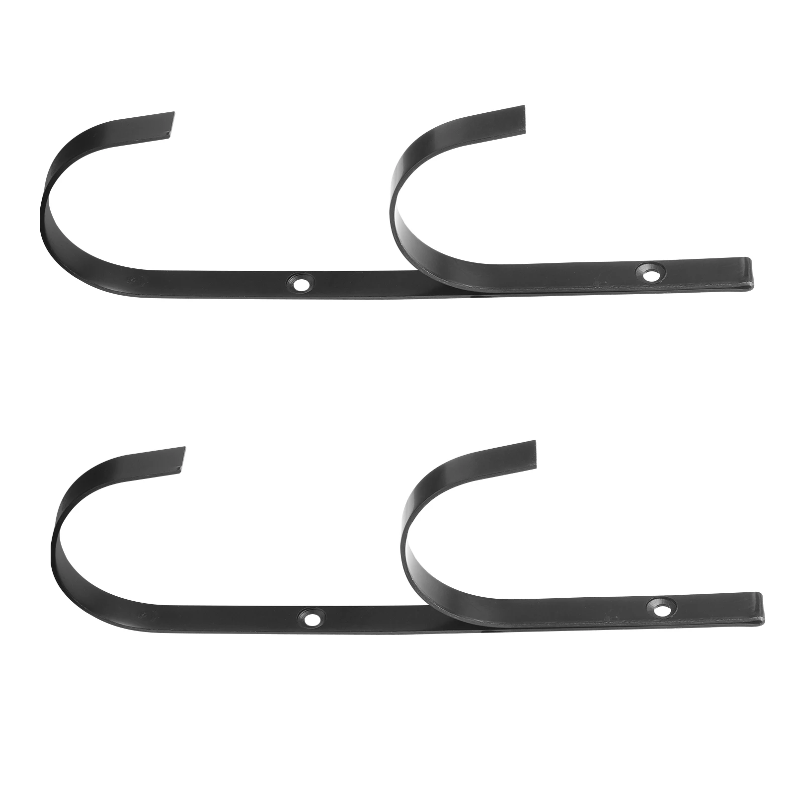 

2pcs Metal Bracket Hooks Black Outdoor Pool Pole Hanger Tool Storage Utility Iron Material MultiFunction