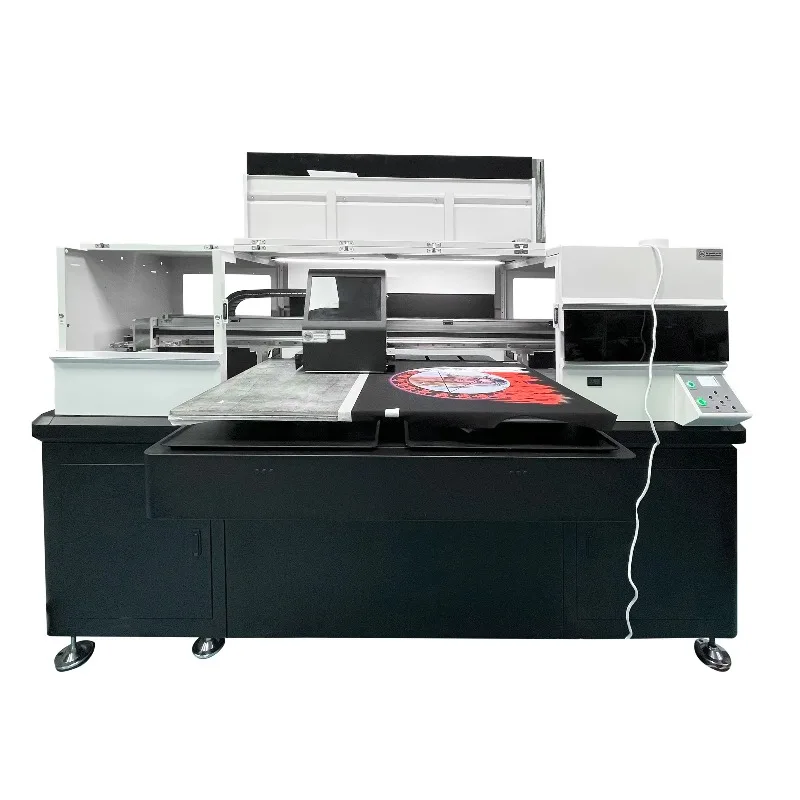 New Customizable DTG Inkjet Flatbed Printer Machine with 1 Year Warranty for Small Orders and Cotton T-Shirts