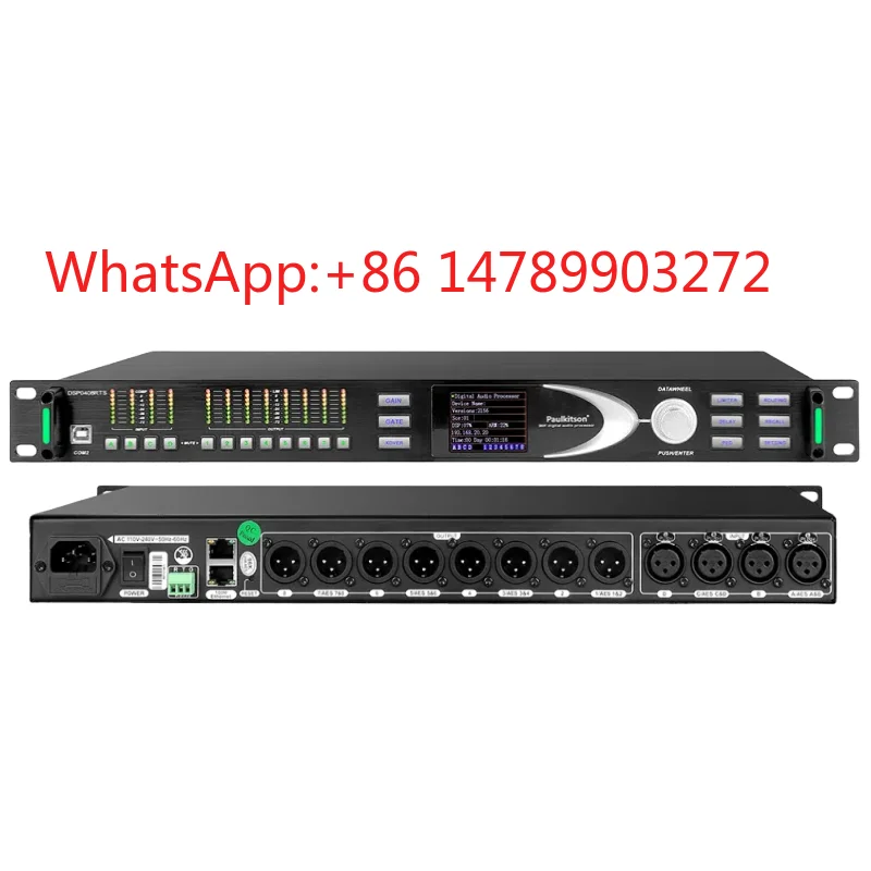 4 In 8 Out 96kHz FIR DSP Processor AES USB Stage Live Sound Equipment