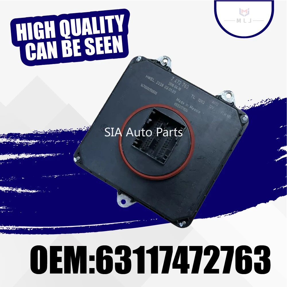 

NEW 63117472763 For BMW 7 SERIES G11 G12 2014-19 Headlight Ballast Module 725D 730D 730Dx DRL Control Unit Daytime Running Light