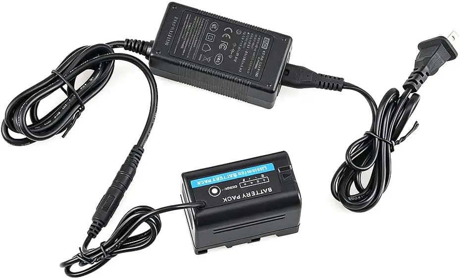 BP-U30 Dummy Battery AC Power Adapter Kit Fully Decoded AC Power for Blackmagic Pyxis 6K12K Sony Camcorders US Plug 100–240V