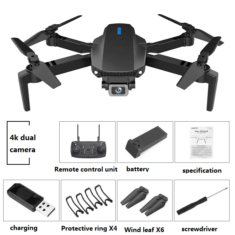 E88 DRone-8K Long endurance HD aerial photography foldable automatic homing remote control aircraft toy