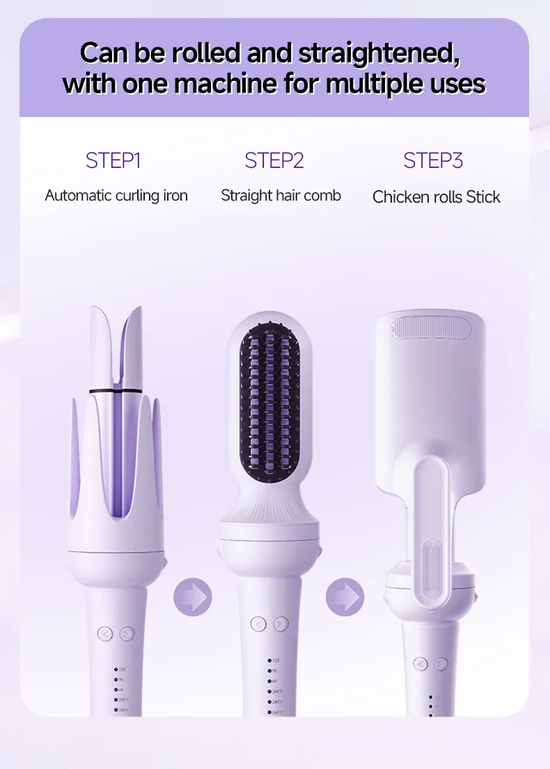 Bestseller All-in-one Curling Iron Automatic Negative Ion Size Curling Without Damaging Hair Changing Curler